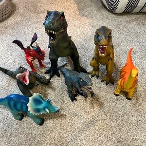 6 excellent condition soft rubber dino lot. worth $120